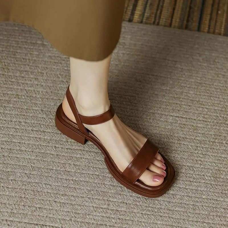 Sindy - Elegant Leather Sandles CØDE Toronto