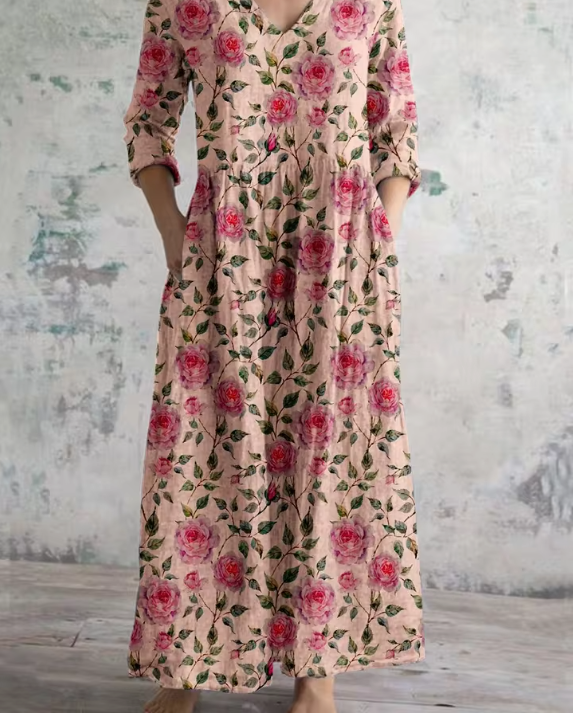 Noemí - Vestido midi boho de verano Aviero Madrid