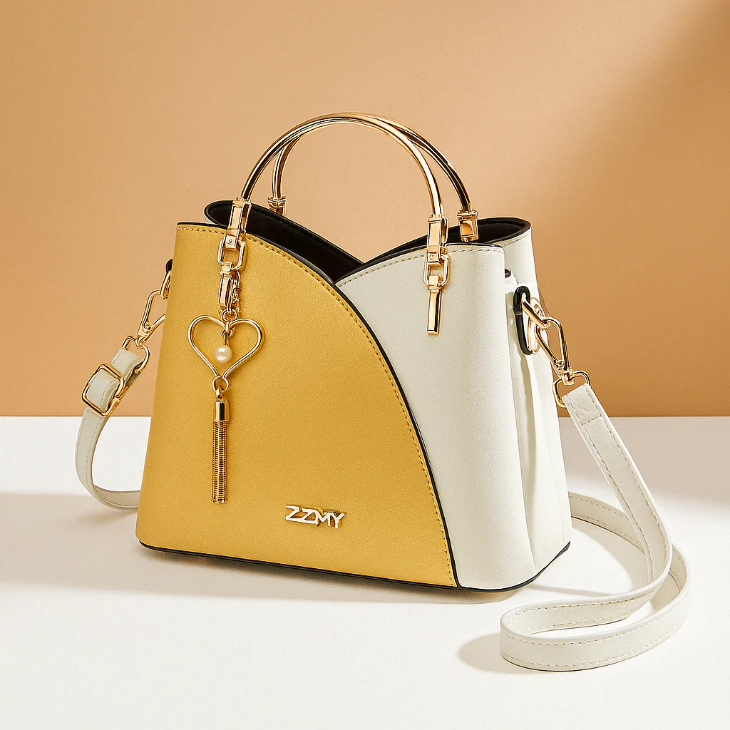 Schoudertas met geometrisch patroon en verstelbare riem voor dames | Elvira Stilovero