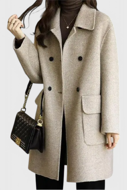 Dolores – Abrigo clásico de lana con doble botonadura Valera Madrid
