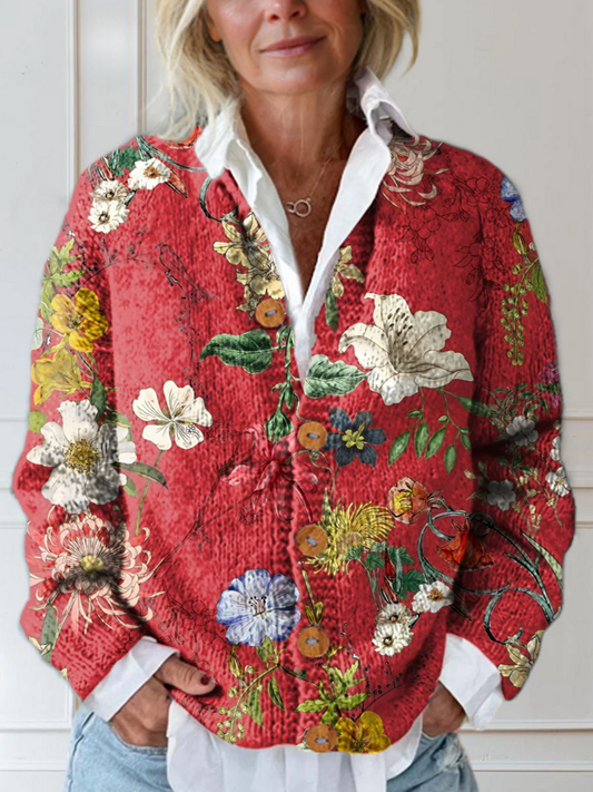 Solenne | Timeless Floral Cardigan CODE America