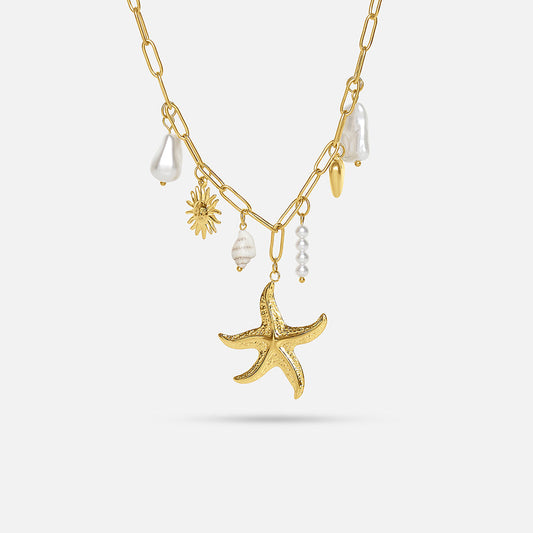Starfish Charm Necklace - GOLD CØDE Toronto