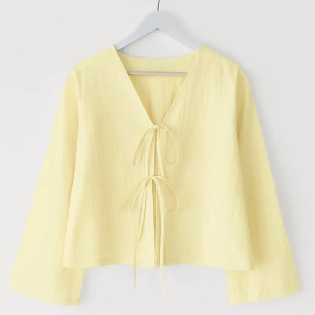 Isa - Tie-front blouse CØDE Toronto