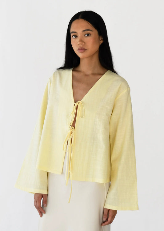 Isa - Tie-front blouse CØDE Toronto