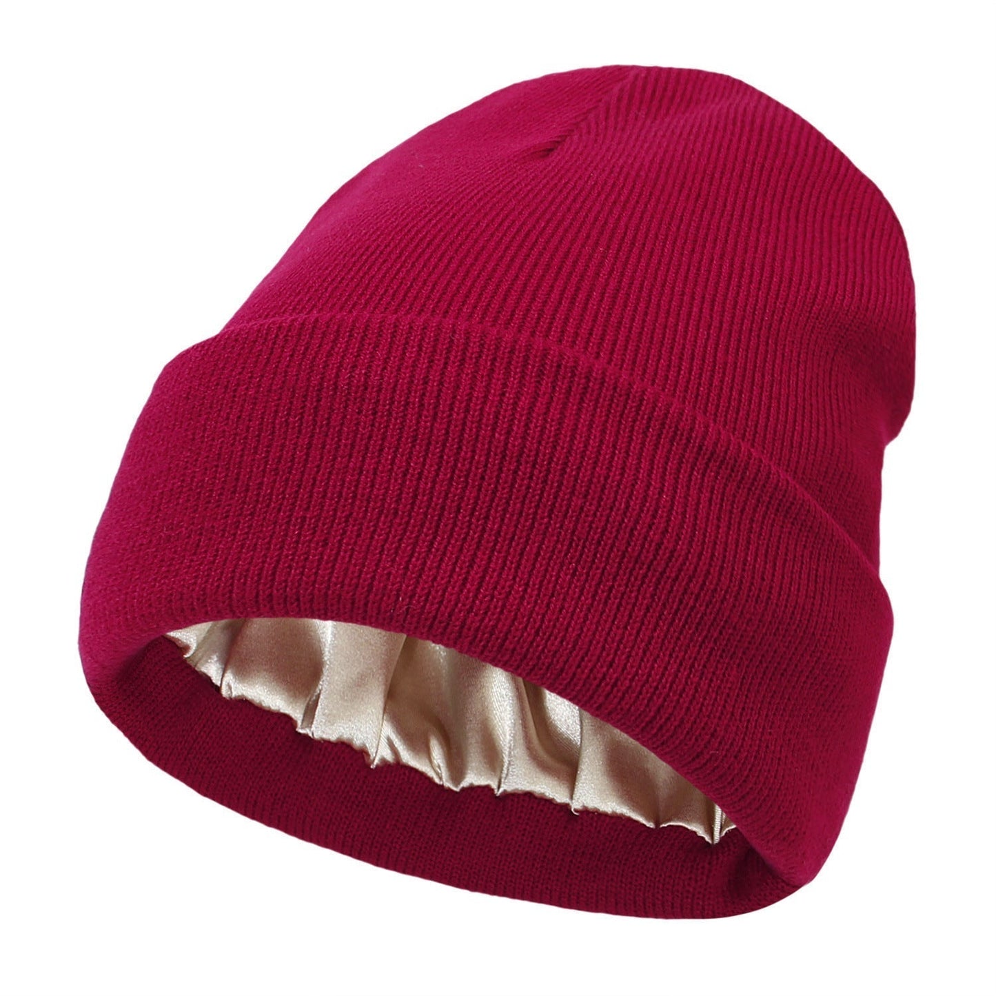 Luxe Satin-Lined Beanie – Elegant Winter Warmth for Hair Protection Grace & Willow Toronto