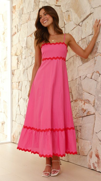 Camila - Vestido largo de tirantes Aviero madrid