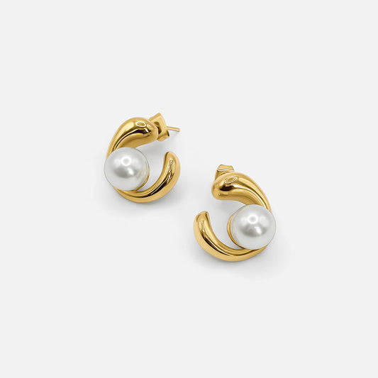 Pearl Detail Earrings - GOLD CØDE Toronto