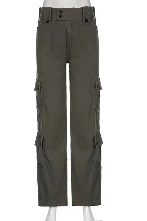 Retro Street Style Pocket Denim Pants Aviero Madrid