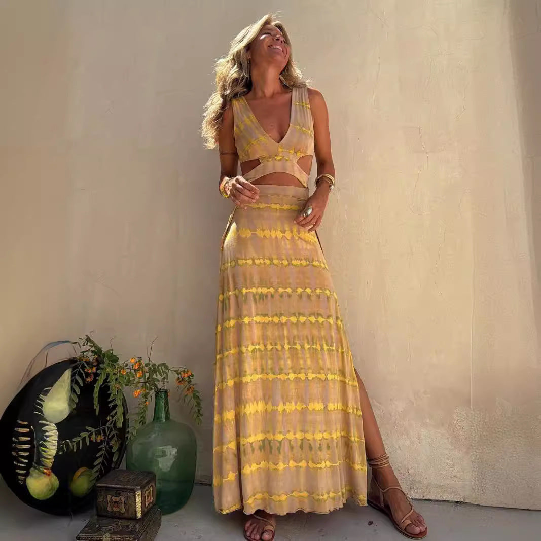 Clair – Vestido bohemio de dos piezas, estilo maxi Aviero Madrid