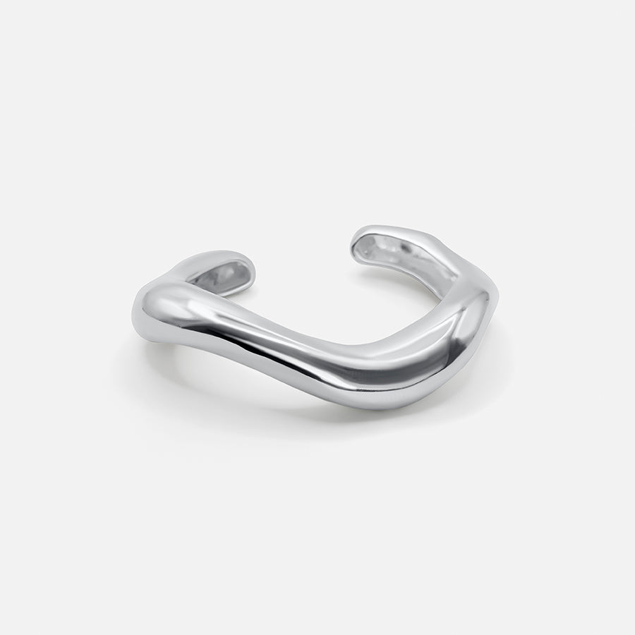 Brazalete Abierto Escultural - PLATA Aviero Madrid