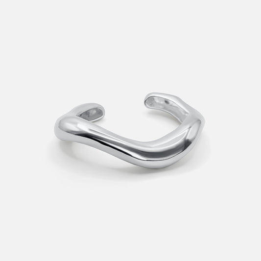 Brazalete Abierto Escultural - PLATA Aviero Madrid