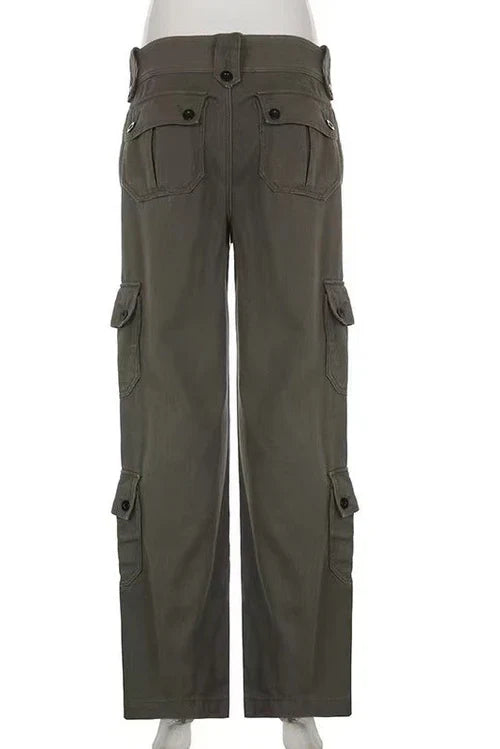 Retro Street Style Pocket Denim Pants Aviero Madrid