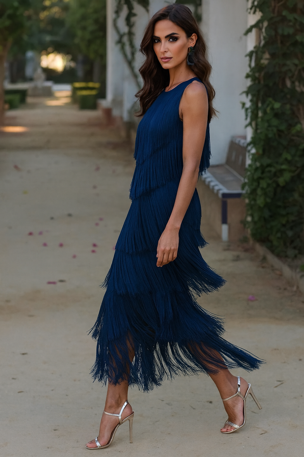 Gabriella - Vestido andaluz con flecos Aviero Madrid