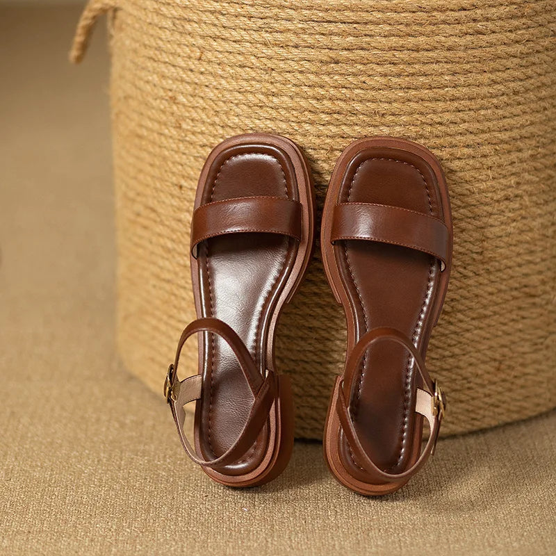 Sindy -  Elegant Leather Sandles CØDE Toronto