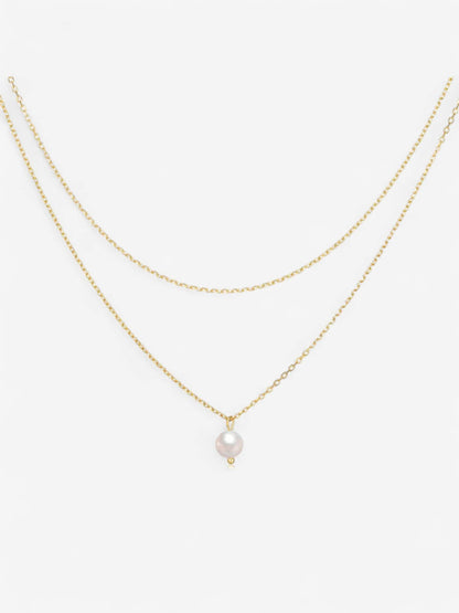 Léa – Pearl collar en capas con perla natural Aviero Madrid