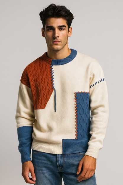 Clairo - Suéter de retazos Aviero Madrid