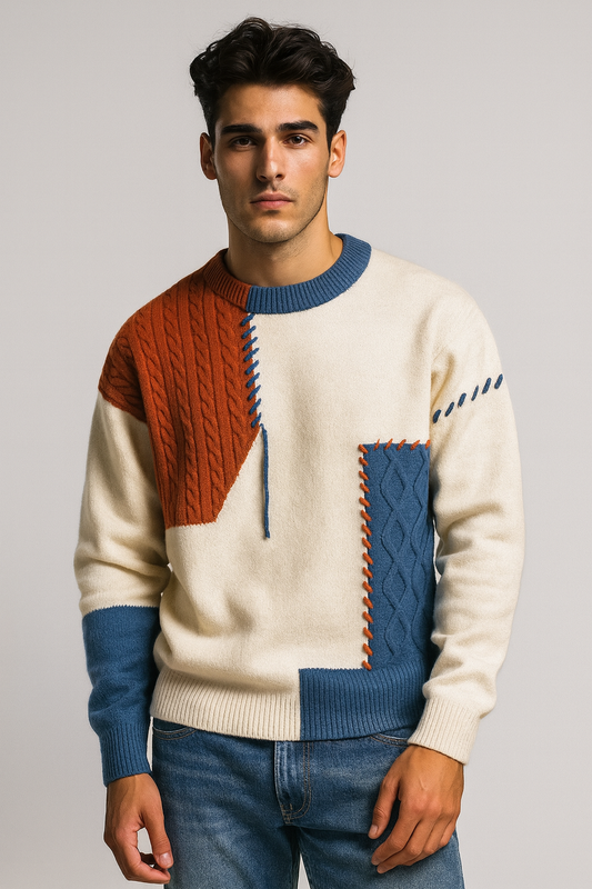 Clairo - Suéter de retazos Aviero Madrid