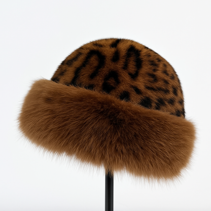 Amarah™ Leopard Print Faux Fur Hat CODE America