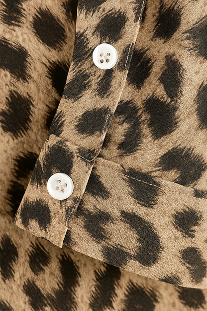 Bica - Blusa de moda con estampado de leopardo Aviero Madrid