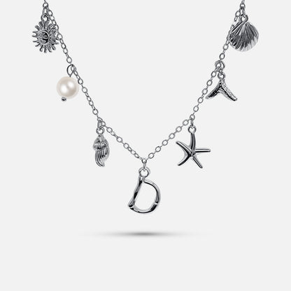 Collar con Letra Ocean - PLATA Aviero Madrid