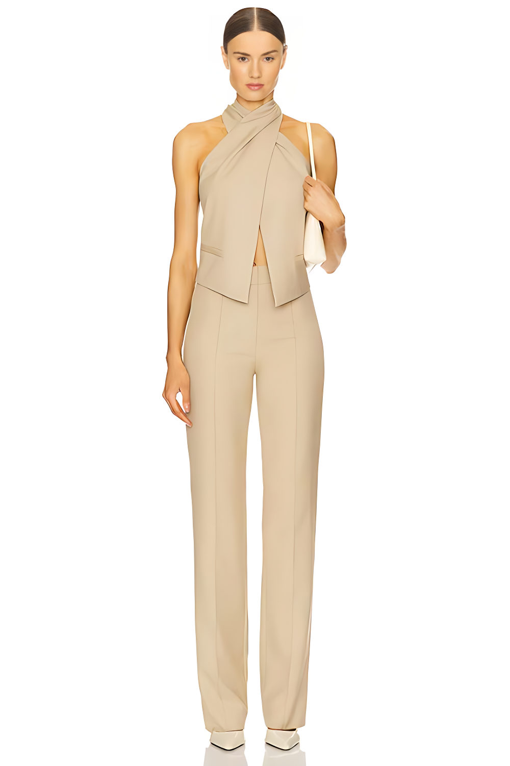 Cross Halter Neck Vest Top Aviero Madrid