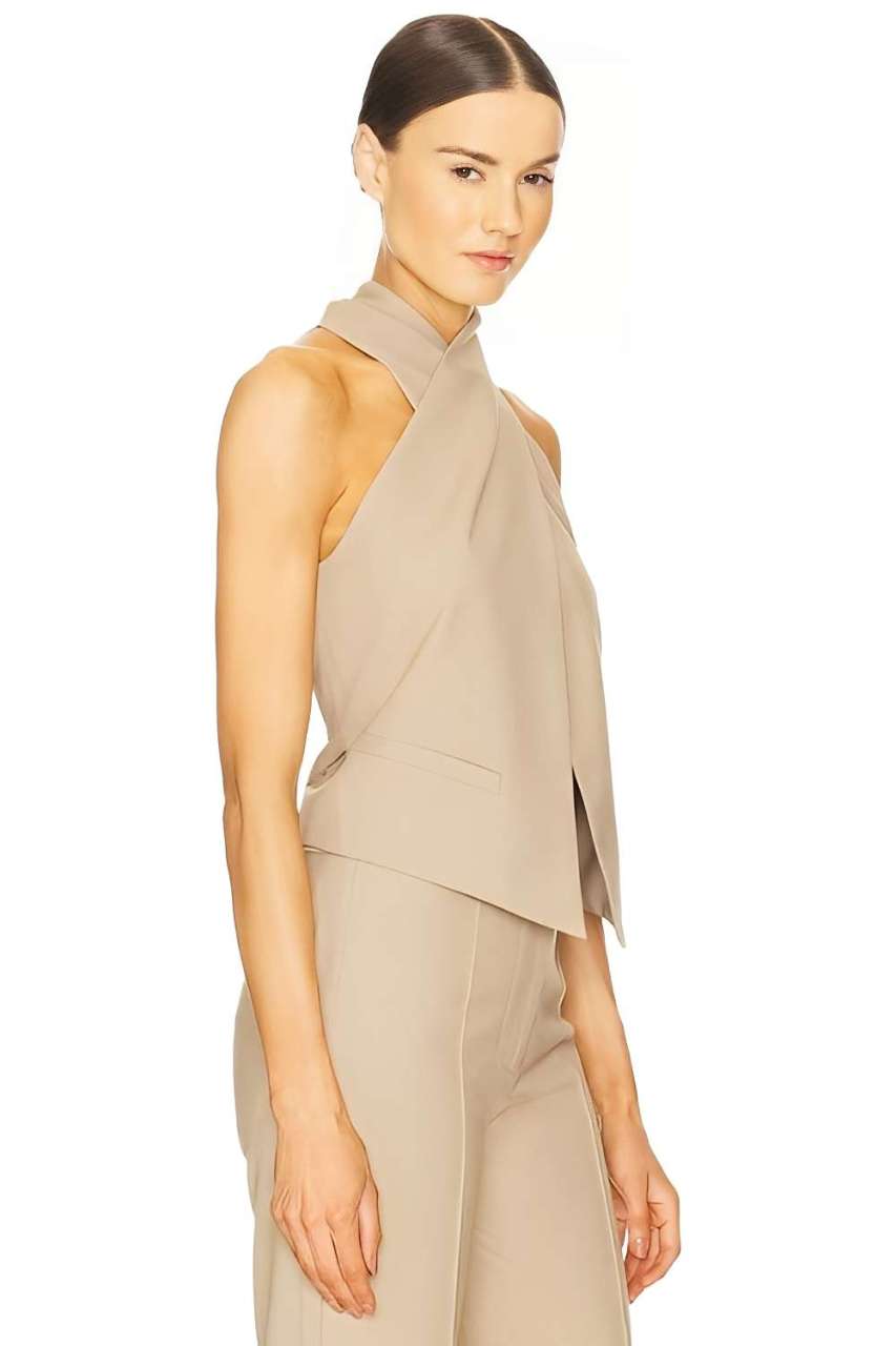 Cross Halter Neck Vest Top Aviero Madrid