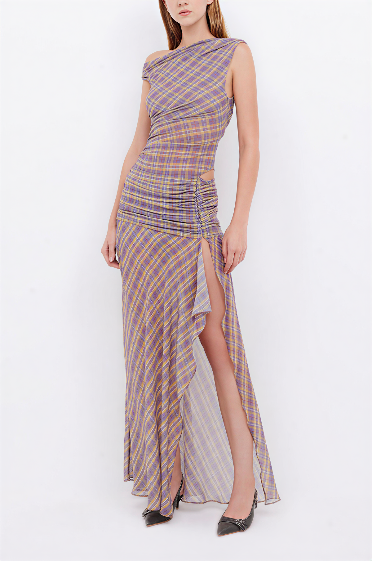 Aurelia Asym Maxi Dress Aviero Madrid