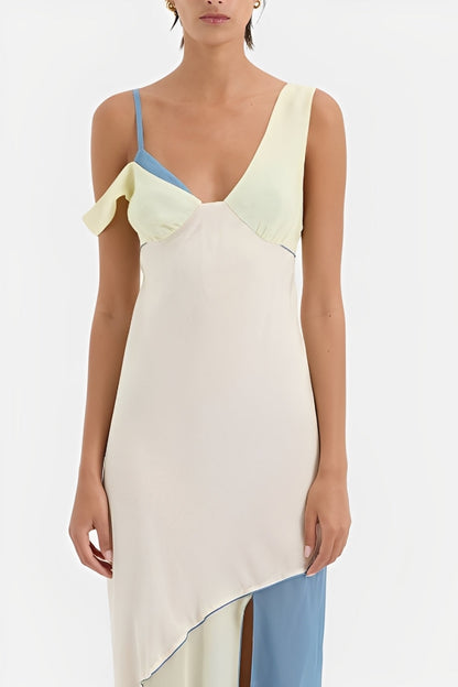 Thames Splice Midi Dress Aviero Madrid