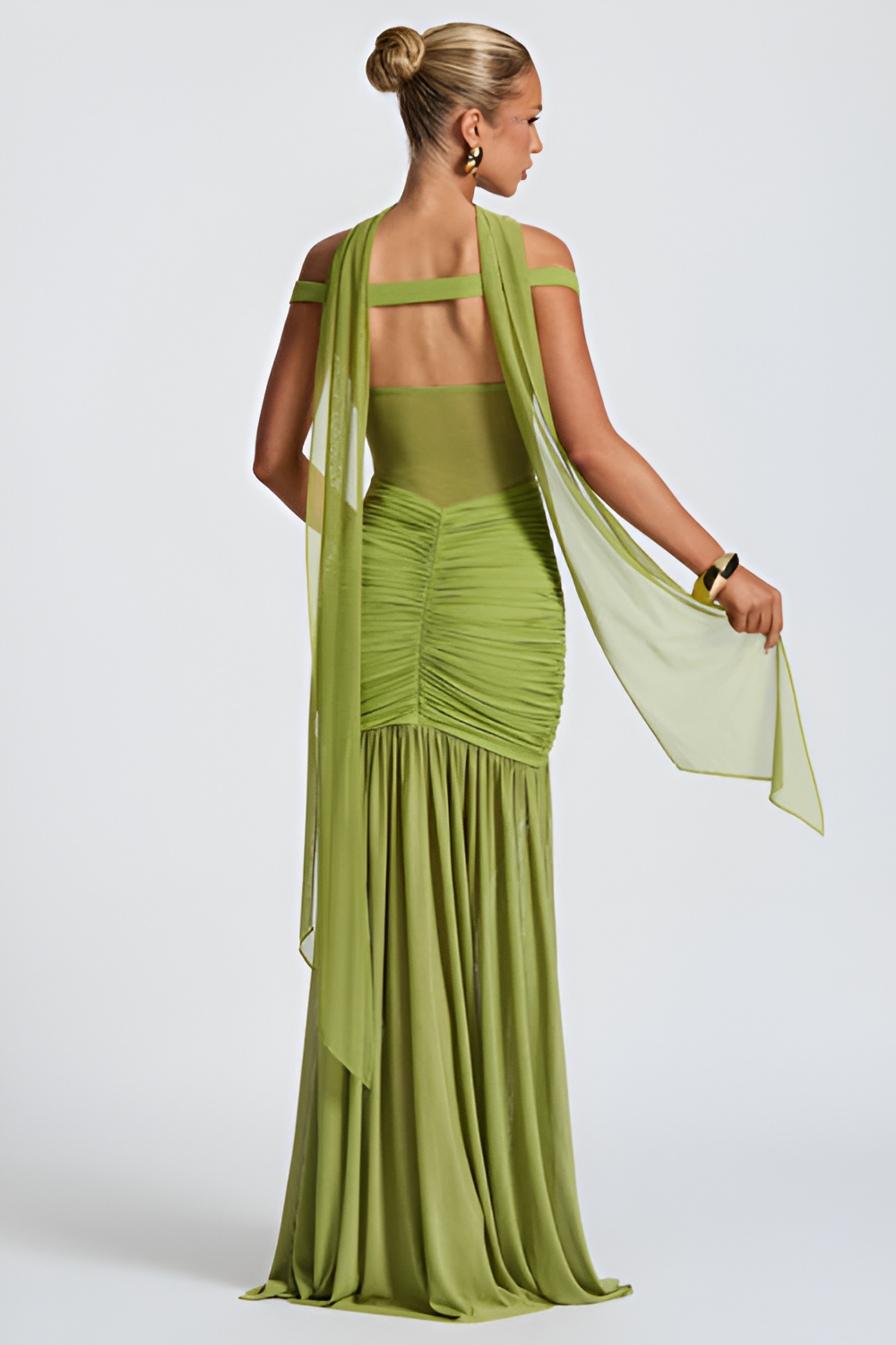 Alaia Maxi Dress - Olive Aviero Madrid