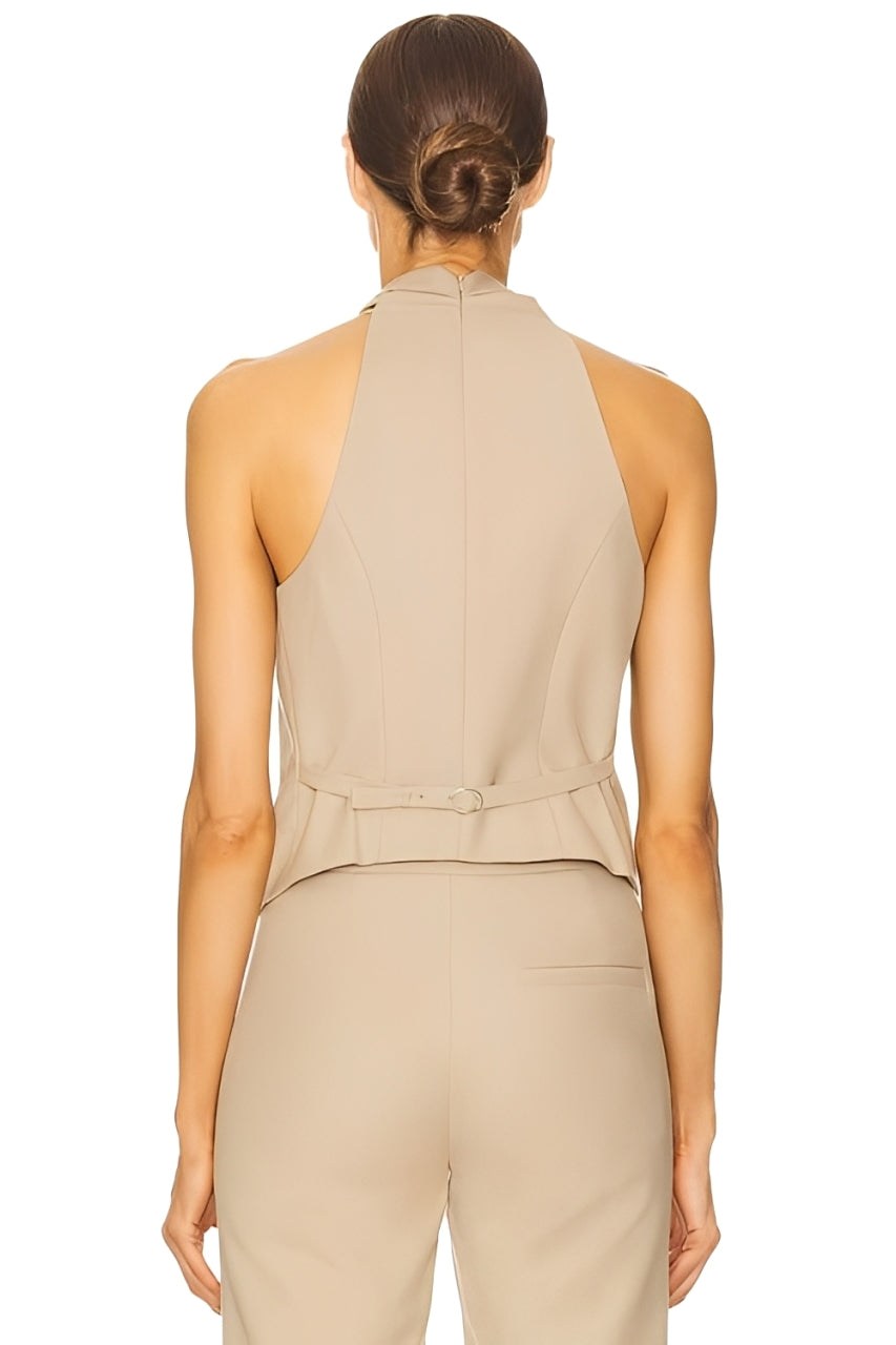 Cross Halter Neck Vest Top Aviero Madrid