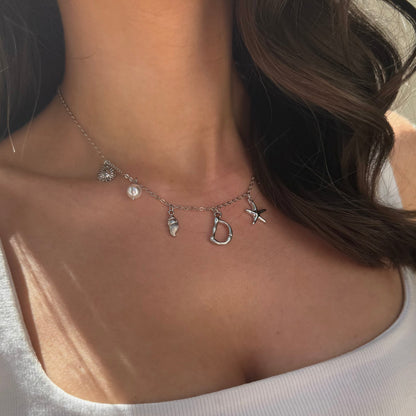 Collar con Letra Ocean - PLATA Aviero Madrid