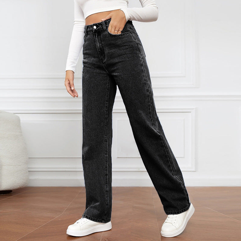 Selina - Jeans Straight de Cintura Alta Aviero Madrid