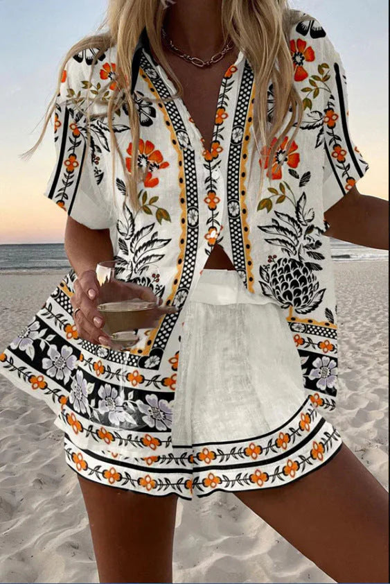 LARA - CONJUNTO DE LINO ESTAMPADO Aviero Madrid