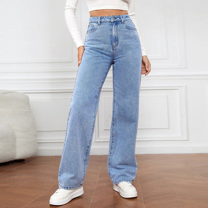 Selina - Jeans Straight de Cintura Alta Aviero Madrid