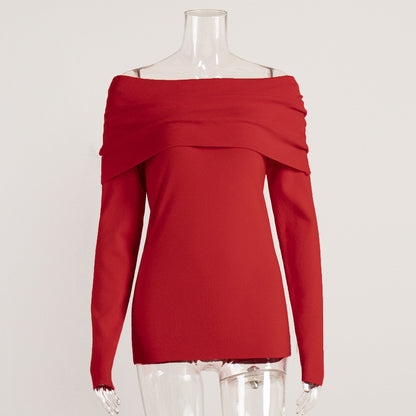 Merta  – Top con Hombros Descubiertos y Fruncido Elegante Aviero Madrid