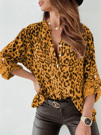 Bica - Blusa de moda con estampado de leopardo Aviero Madrid
