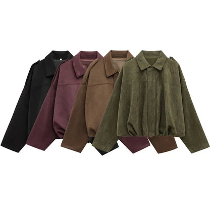 Nada | VIRAL Suedine Bomber Jas Aviero Madrid