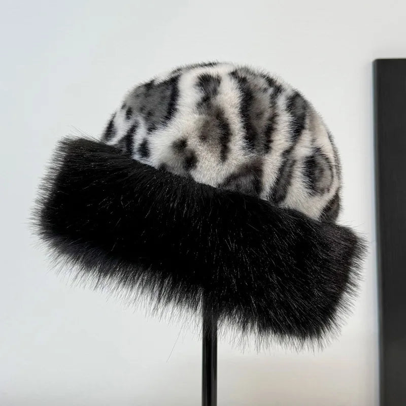 Amarah™ Leopard Print Faux Fur Hat CODE America