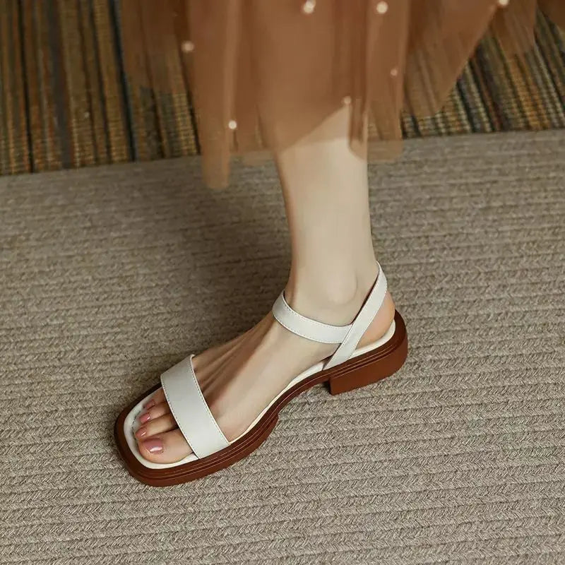 Sindy -  Elegant Leather Sandles CØDE Toronto