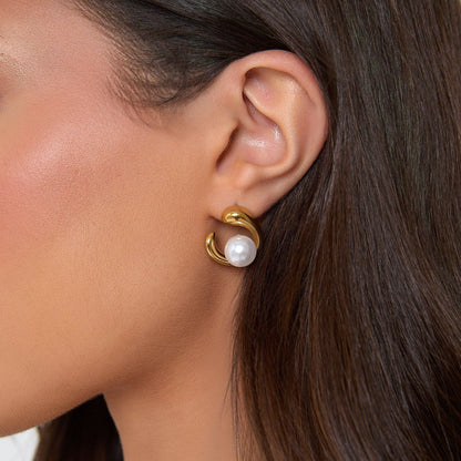 Pearl Detail Earrings - GOLD CØDE Toronto