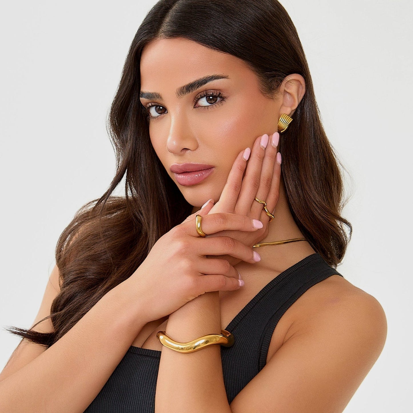 Sculptural Open Bracelet - GOLD CØDE Toronto