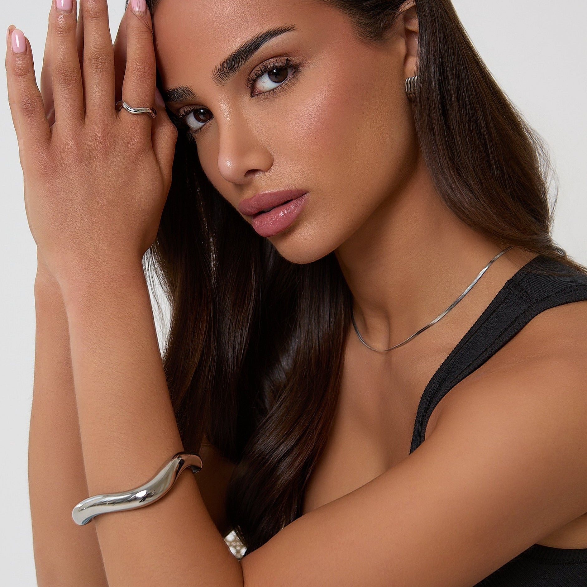 Brazalete Abierto Escultural - PLATA Aviero Madrid