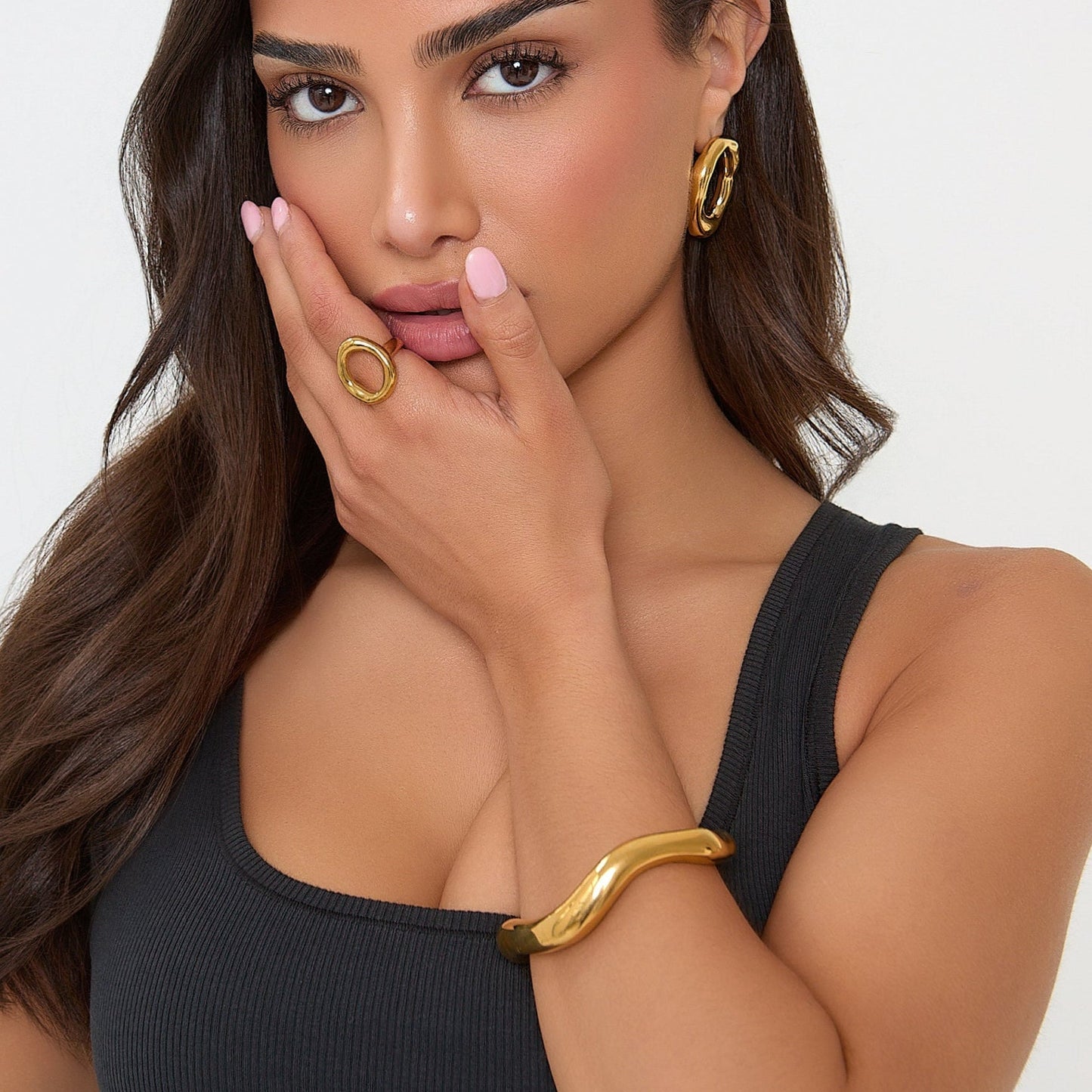 Sculptural Open Bracelet - GOLD CØDE Toronto