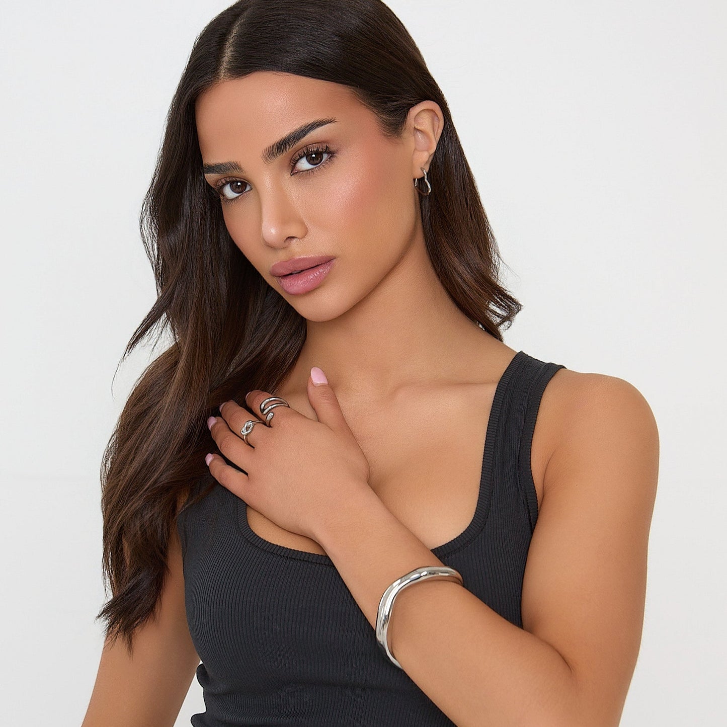 Brazalete Abierto Escultural - PLATA Aviero Madrid