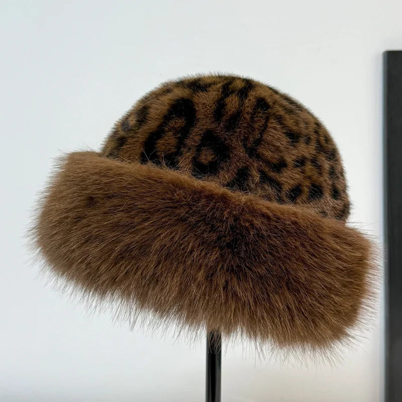 Amarah™ Leopard Print Faux Fur Hat CODE America