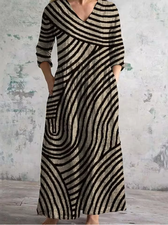 Noemí - Vestido midi boho de verano Aviero Madrid