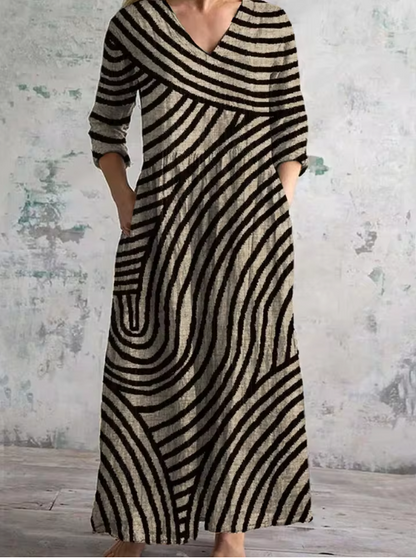 Noemí - Vestido midi boho de verano Aviero Madrid