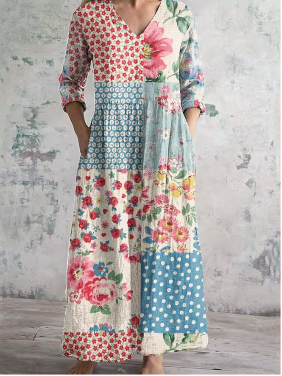 Noemí - Vestido midi boho de verano Aviero Madrid