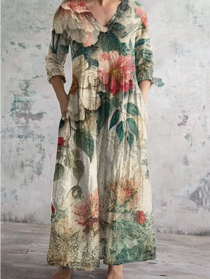 Noemí - Vestido midi boho de verano Aviero Madrid