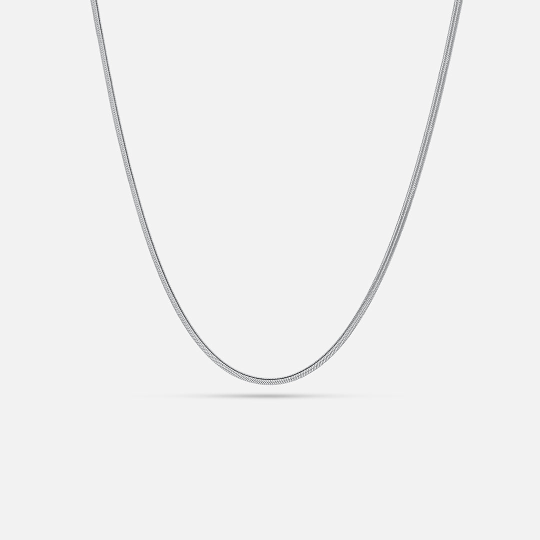 Palina - Collar plateado texturizado 2 mm Aviero Madrid